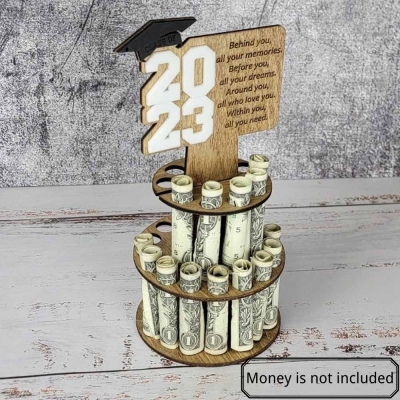 Custom Graduation Gift Money Holder, Tiered Graduation Money Cake, Graduation Gift Ideas for Him, Gift Ideas for Her, 2023 Personalized Graduation Gifts, Graduation Party Decorations