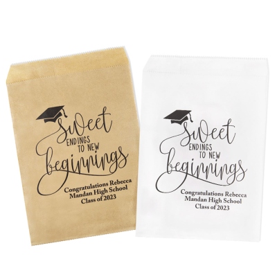 Custom Graduation Favor Bags, Set of 20, Class of 2023, Cookie/Candy Bags, Graduation Decorations, Graduation Party, Graduate Gift for Her/Him