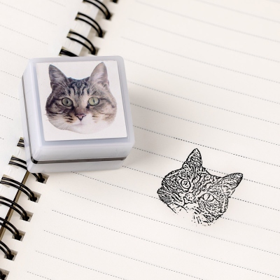 Personalized Pet Portrait Stamps, Custom Cats/Dogs/Birds/Parrots/Personalized Animal Stamps, Pet Ink Stamps, Gift for Animal Lovers