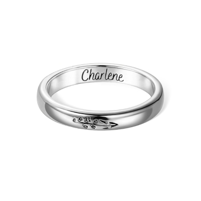 Personalized Birth Flower Ring, Sterling Silver 925 Stackable Ring, Women's Jewelry, Birthday/Mother's Day/Anniversary Gift for Mom/Wife/Girlfriend