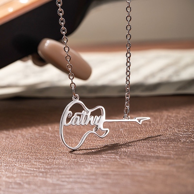 Personalized Electro Guitar Necklace, Custom Electro Guitar with Name Pendant, Sterling Silver 925 Guitar Jewelry, Rock Music Charm, Music Lover Gift