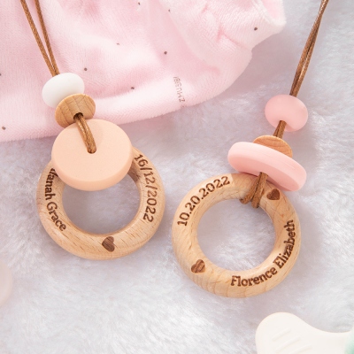 Personalized Beechwood Breastfeeding Necklaces, Feeding Necklaces, Nursing Necklaces, Breastfeeding Mom Gifts, Gifts for New Mom