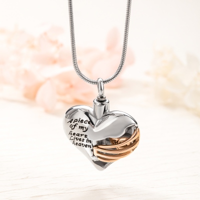 Collier en forme de cœur côtelé personnalisé, collier d'urne avec pendentif en forme de cœur commémoratif, bijoux commémoratifs en souvenir d'un être cher, cadeau pour maman/grand-mère/famille/amoureux des animaux de compagnie
