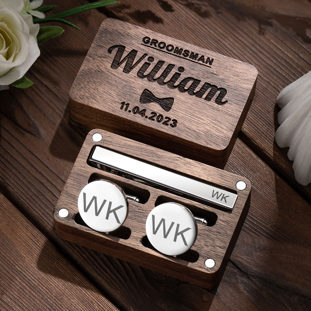 thumbnail image 2 of Custom Pet Portrait Cufflinks - Personalized Dog Photo Cuff Links With Sketch Style For Pet Lovers 2 of 10