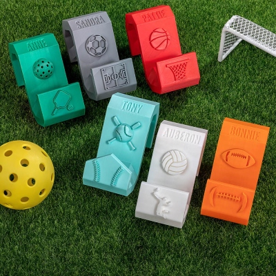 Benutzerdefinierter Pickleball-Taschenhaken zum Aufhängen am Zaun, personalisierter Name 3D-gedruckter Balltaschenhalter, Sport-/Fitness-Accessoire, Geschenk für Sport-/Pickleball-Liebhaber