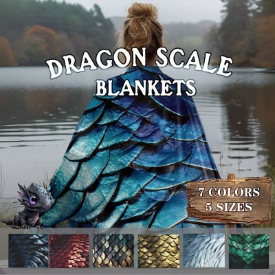 Dragon Scale Blankets, Cozy Fantasy Throws for Gaming, Home Gifts for Dragon Lovers of All Ages