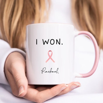 Personalized Cancer Survivor Gift, I Won Mug, Custom Cancer Gift