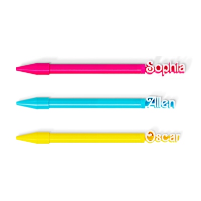(Set med 2 st) Personlig 3D-tryckt Barbi-penna, anpassad namnpenna med flera färger, gåva tillbaka till skolan, present till elev/klasskamrat/lärare