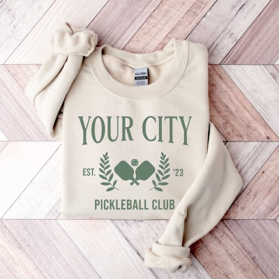 Custom Pickleball Sweatshirt, Gift for Pickleball Players, Personalized Team Name Sweatshirt, Pickleball Player Gift, Pickleball Biggest Fan