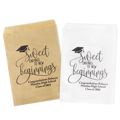 Custom Graduation Favor Bags, Set of 20, Class of 2023, Cookie/Candy Bags, Graduation Decorations, Graduation Party, Graduate Gift for Her/Him