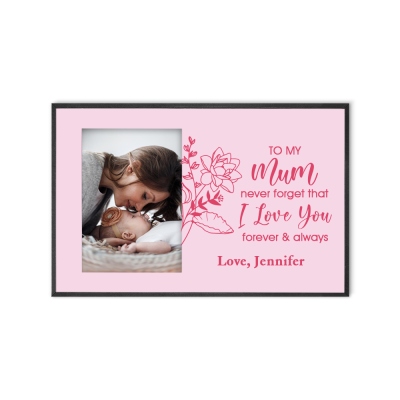 Personalisierter Bilderrahmen mit Geburtsblumen, personalisierter Bilderrahmen, Tischdekoration, Babyparty/Jahrestag/Muttertagsgeschenk für Mama/Sie
