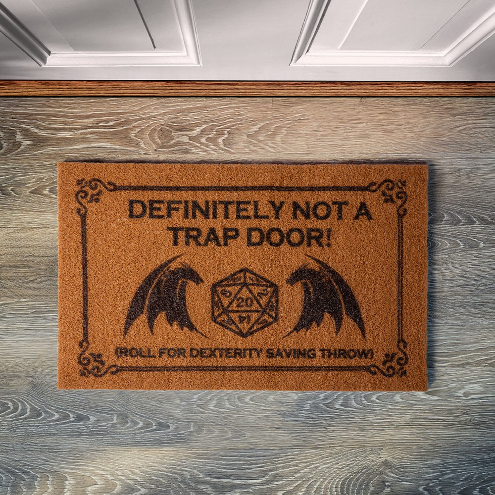 Funny DND Trap Door Doormat-Not A Trap Door Doormat