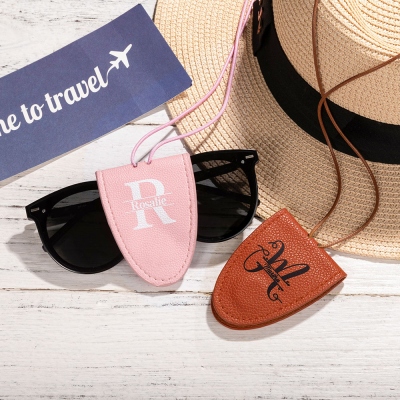 Custom Lanyard Leather Glasses Clip, Magnetic Closure Sunglass Holder, Adjustable Anti-Slip Eyewear Retainer, Outdoor Travel Kit, Travel Lovers Gift