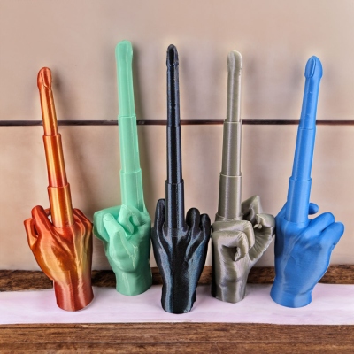 3D Printed Extendable Middle Finger, Funny Middle Finger Joke ...