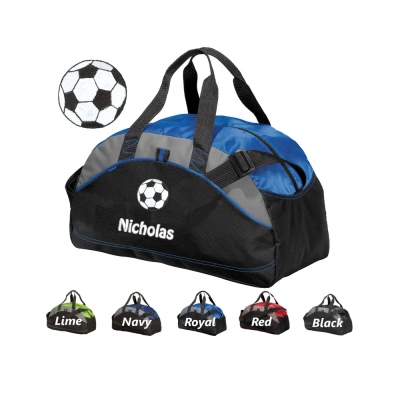 Personalized Kids Soccer Duffel Bag, Embroidered Name Gym Bag, Gift for Him/Her