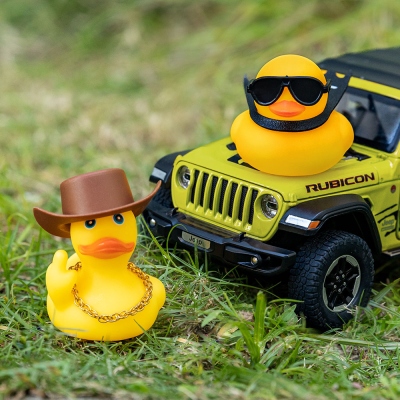 Personalized Hilarious Duck Figurine, Rubber Duck Car Ornament, Car Decor for Jeep Wrangler, Jeep Ducking, Funny Gag Gift for Jeep Lovers/Him/Friends