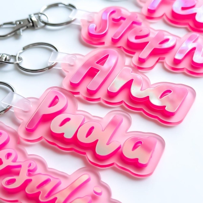 Personalized Acrylic Keychain, Backpack Name Tag, Diaper Bag Tag, Lunch Box Tag, Kids Tag