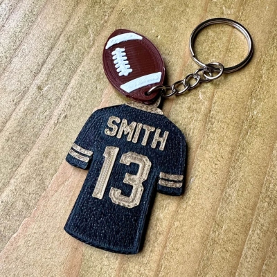 Personalized Name Number Ball Shirt Keychain, Custom Number 3D Printed Sports Shirt Keychain, Fun Gift for Ball Team, Gift for Sportsmen