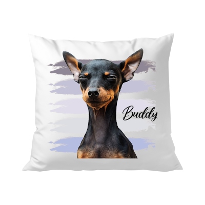 Custom Pet Throw Pillow with Photo, Personalized Dog Cat Face Pictures Pillow, Gift for Pet Lovers, Memorial Pillow, Loss of Dog Sympathy Gift