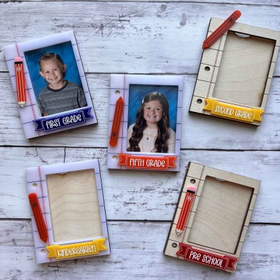 Personalized First & Last Day of School Picture Frame, Custom School Photo Frame, Back to School Picture Sign, End of School Gift, Gift for Him/Her