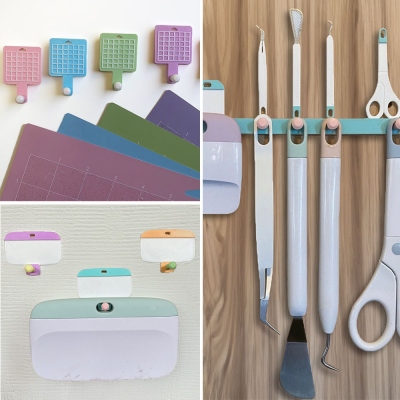 Pastel Colors Tool Set Holder, PLA Basic Tool Organizer, 3D Printed Hooks for Handcraft Supplies, Gift for Mom/Grandma/Family/Handcraft Lovers