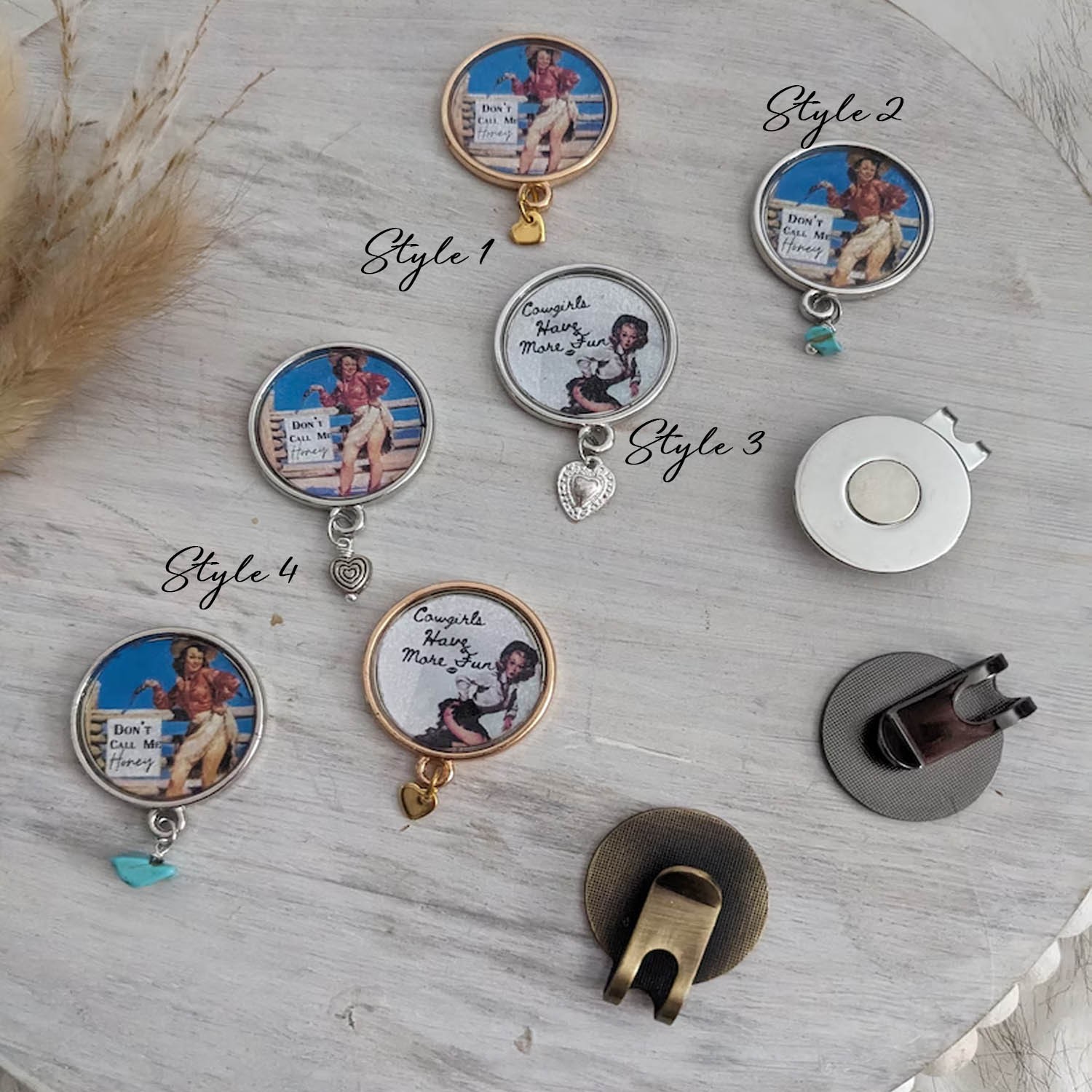 Magnetic Cowgirl Hat Clips for Trucker Hat/Cowboy Hat, No Damage Hat Clips, Hat Accessory