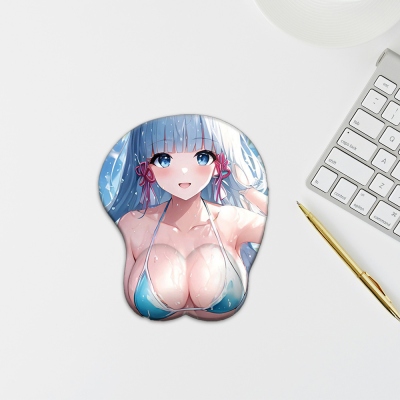 Personalisiertes 3D Foto Silikon Oppai Mauspad, personalisiertes Gaming Mauspad, Spielzimmer Büro Schreibtisch Accessoire, Lustiges DIY Geschenk, Geschenk für Jungen/Freunde