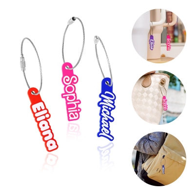 Personalized 3D Printed Tumbler Name Charm, Custom Multicolor Name Tag for Bag/Keychain, Birthday/Back to School Gift for Family/Friend/Her