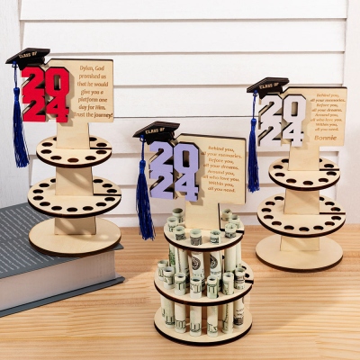 Graduation Gift Money Holder 2024, Tiered Graduation Money Cake, Graduation Gift Ideas for Him, Gift Ideas for Her, 2024 Personalized Graduation Gifts, Graduation Party Decorations