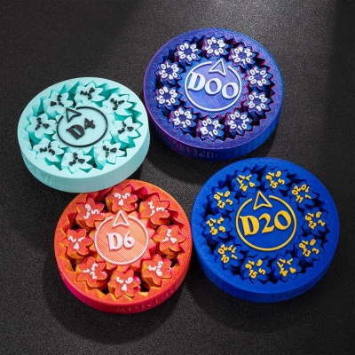Personalized D20 Fidget Spinner Dice, Shiny Multicolored Spin Dice, Custom Colors Fidget Toy Gift, Custom Name Gift, DND Gifts
