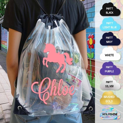 Personalized Initial Clear Bags, Custom Clear Stadium Bag, Clear Stadium Approved Transparent Bag, Clear Concert Bag, Clear Cross Body Bag