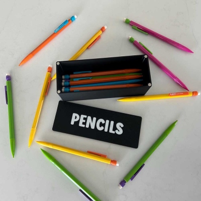 Personalized Name Pencil Box, 3D Printed Compact Magnetic Lid Storage , Fits Most Mechanical Pencils, Back to School/Christmas Gift for Kids/Students