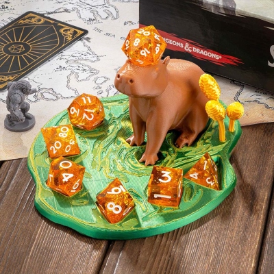 Cabybara Dice Holder, DND Dice Storage, 3d Printed Dice Holder, Cute Dice Stand, DND Gifts