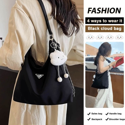 2024 Fashion Women's Black Cloud Bag