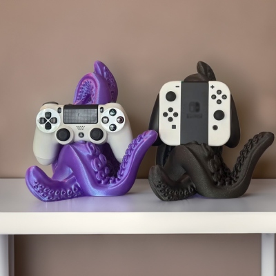 Support de manette de jeu Tentacle multicolore imprimé en 3D, rangement/décoration de salle de jeu, accessoires de jeu, cadeau d'anniversaire pour joueur/ami/lui