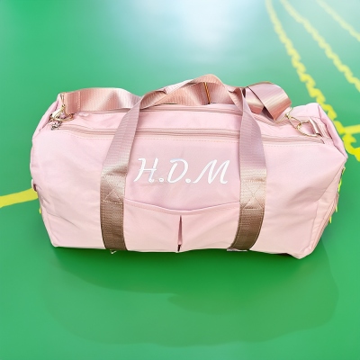 Sac de sport personnalisé avec nom brodé, sac de rangement étanche avec sangle, accessoire de voyage, cadeau de Noël/anniversaire pour les amateurs de fitness/elle