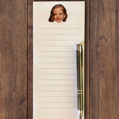 Personalized Face Photos Notepad, 1-5 Portraits Notepad, 30/60/90/120 Tear-off Pages for Note Taking, Office Supply, Christmas Gift for Family/Friends