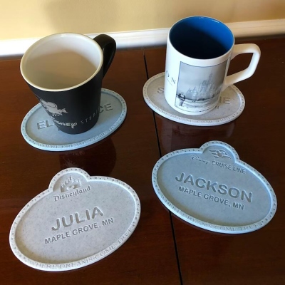 Custom Cast Member Name Tag Drink Coaster