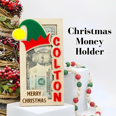 Personalized Christmas Money Holder, Stocking Stuffer for Teens, Elf Money Envelope, Christmas Money Card Gift, Christmas Elf Cash, Elf Gift