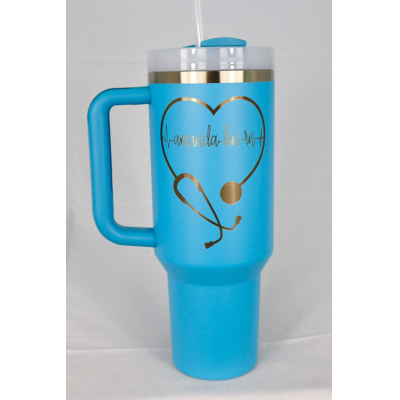 Personalized RN Gift | Customized Tumbler for Nurse | Custom Nursing Gift | Insulated Stainless Steel Cup