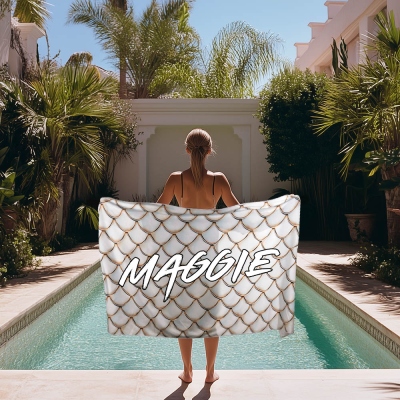 Dragonscale Beach Towel, Beach Gifts for Dragon Lovers of All Ages, Cozy Fantasy Beach Towel for Gaming, Pool Towel, Gift for Dragon Lover, DND Gifts