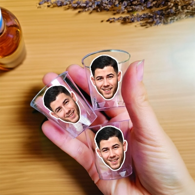 Personalized Photo Groom Face Plastic Shot Glasses, Groom Face Cups Bachelorette Party Decorations, Groom Face Party Favors, Anniversary/Wedding Gifts