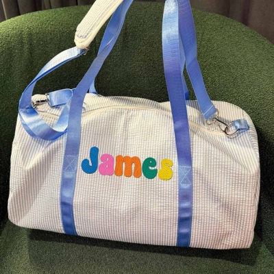 Personalized Name Children Duffle Bag, Custom Monogrammed Weekender Bags, Baby Bag, Hospital Bag, Christmas Gift, Baby Shower Gift, Gift for Kids