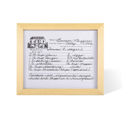 Custom Handwritten Recipe/Letter Transferred to Wood Sign for Memento