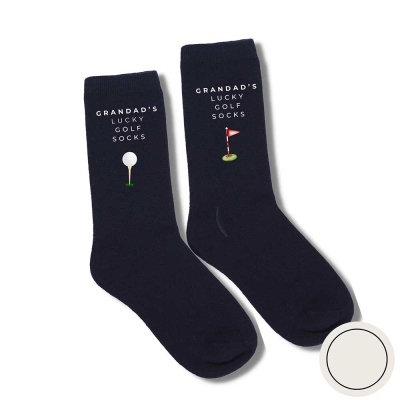 Daddy's Golf Socks Lucky Golf Socks Personalized Golf Socks Grandad Golf Socks Golfing Socks Christmas Gift for Dad Funny Golf Socks