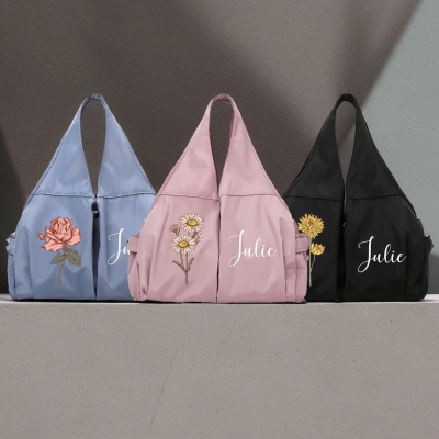 Personalized Sports Bag, Yoga Gym Bag for Women, Duffel Bag, Travel Bag, Dance Bag, Weekend Bag, Gym Bag with Name, Gifts for Sports Lovers