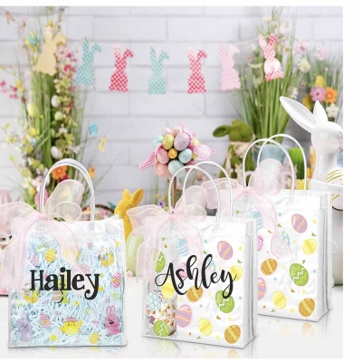 Personalized Easter Favor Bag, Easter Gift Bags, Easter Favor Bags, Easter Party Favor, Eggs and Chicks Bag