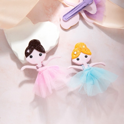 Handmade Ballerina Doll Alligator Clip, Girl Dressed in Tutu Hair Clip, Ballet Dance Hair Accessories, Birthday/Children’s Day Gift for Girls/Kids