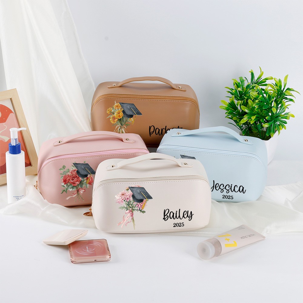 graduation cap makeup bag