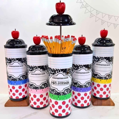 Pencil Holder, Custom Pencil Holder, Teacher Gift, Teacher Appreciation Gift, Back to School, Personalized Teacher Gift, Classroom Supplies